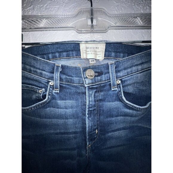 Mcguire Denim Anthropologie Raw Hem Size 24 Distressed Skinny Crop Y1 - Picture 3 of 8